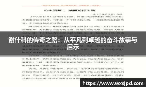 谢什科的传奇之路：从平凡到卓越的奋斗故事与启示